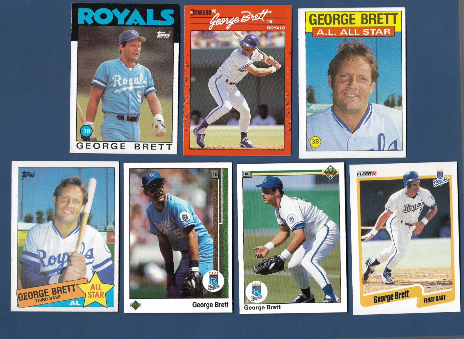 George Brett (7) card lot No Duplicates Kansas City Royals