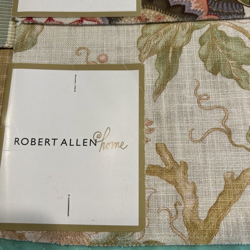 Menge 7 Stoffmuster Quadrate Robert Allen Home Draperie Polster sortiert - Bild 3 von 17