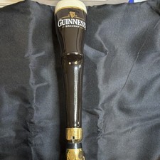 Guinness Draught Beer Tap Handle Black & Gold with Brass Spout