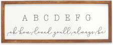 ABC Nursery Wall Art - Large Modern Alphabet Nursery Picture - ABCDEFG Oh How Lo