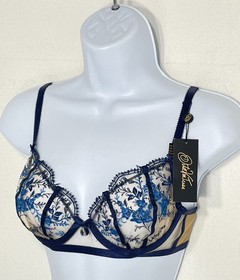 NWT  Dita Von Teese Women's 32C Femmoiselle Underwire Bra D59034, Blue