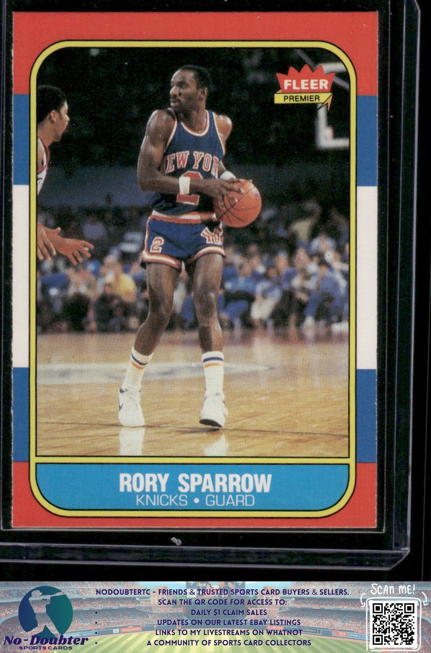 1986-87 Fleer #105 Rory Sparrow New York Knicks NM PO.86