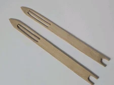 2 WOOD Shuttles Fishing Net Needles 7.5" x 5/8" NOS VTG Unused Bellingham WA