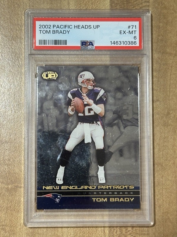 2002 Pacific Heads Up Tom Brady #71 PSA 6 EX-MT Patriots FREE SHIPPING!!