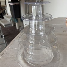 6 Tiers round Macaron Tower Stand Plastic Transparent Cake Stand Macaron Disp...