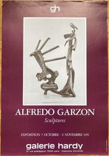 PÓSTER DE EXPOSICIÓN DE ARTE ORIGINAL ALFREDO GARZON GALERÍA HARDY PARIS 1976 VINTAGE