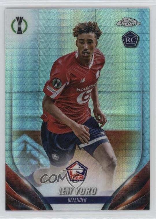 2023-24 Topps Chrome UEFA Club Competitions Prism Refractor Leny Yoro #154 03xq