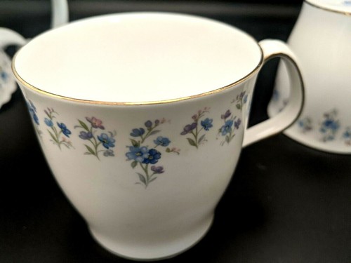 Royal Albert COFFEE POT w/lid, 6 coffee cups, creamer,sugar bowl MEMORY LANE - Picture 8 of 9