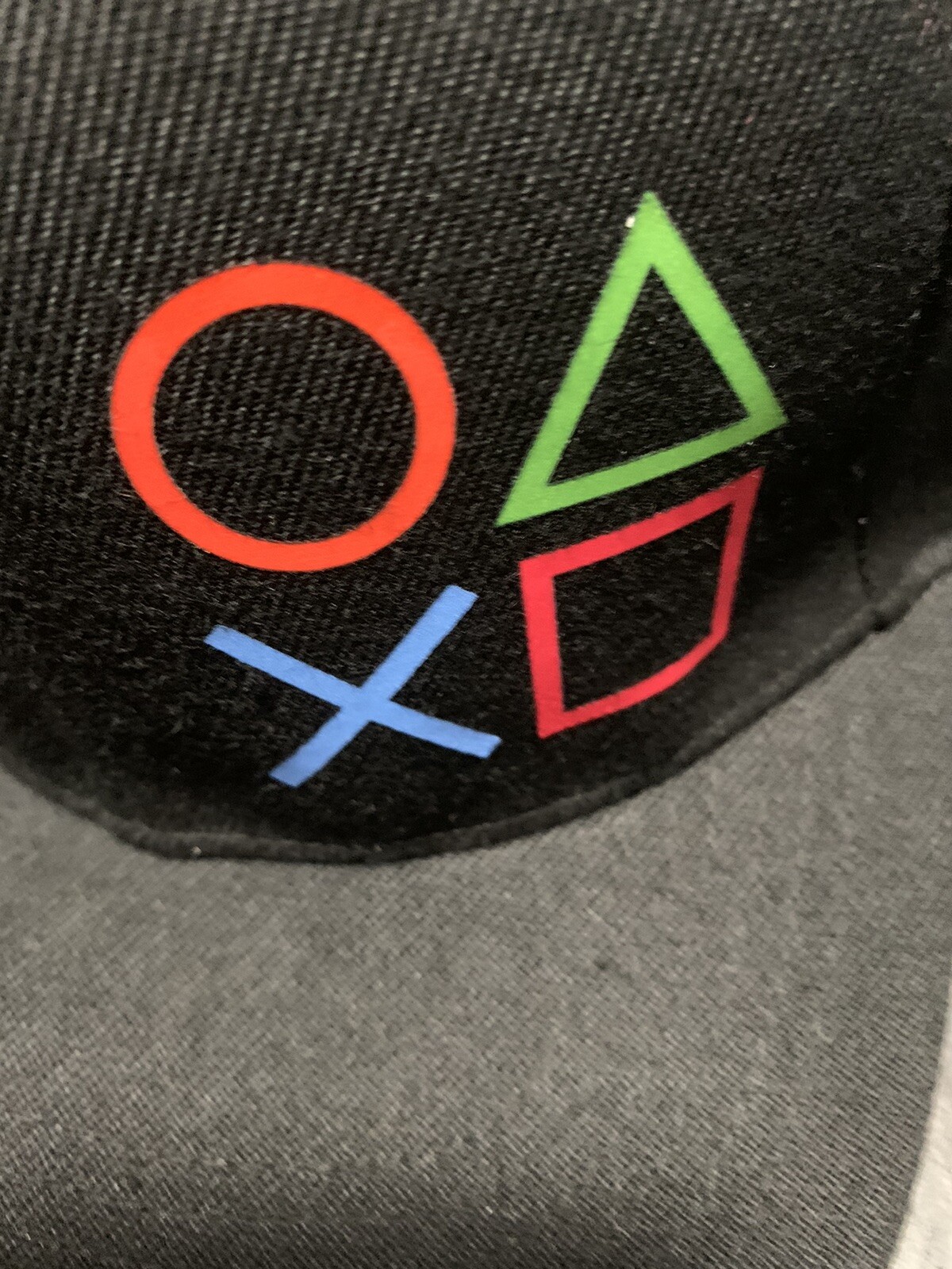 Playstation Gamer Snapback Hat Cap. Gently Used. Black Flat Bill Hat
