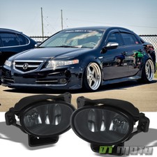 New Pair Smoked 2007-2008 Acura Tl Bumper Fog Lights Lamps W Bulbs Leftright
