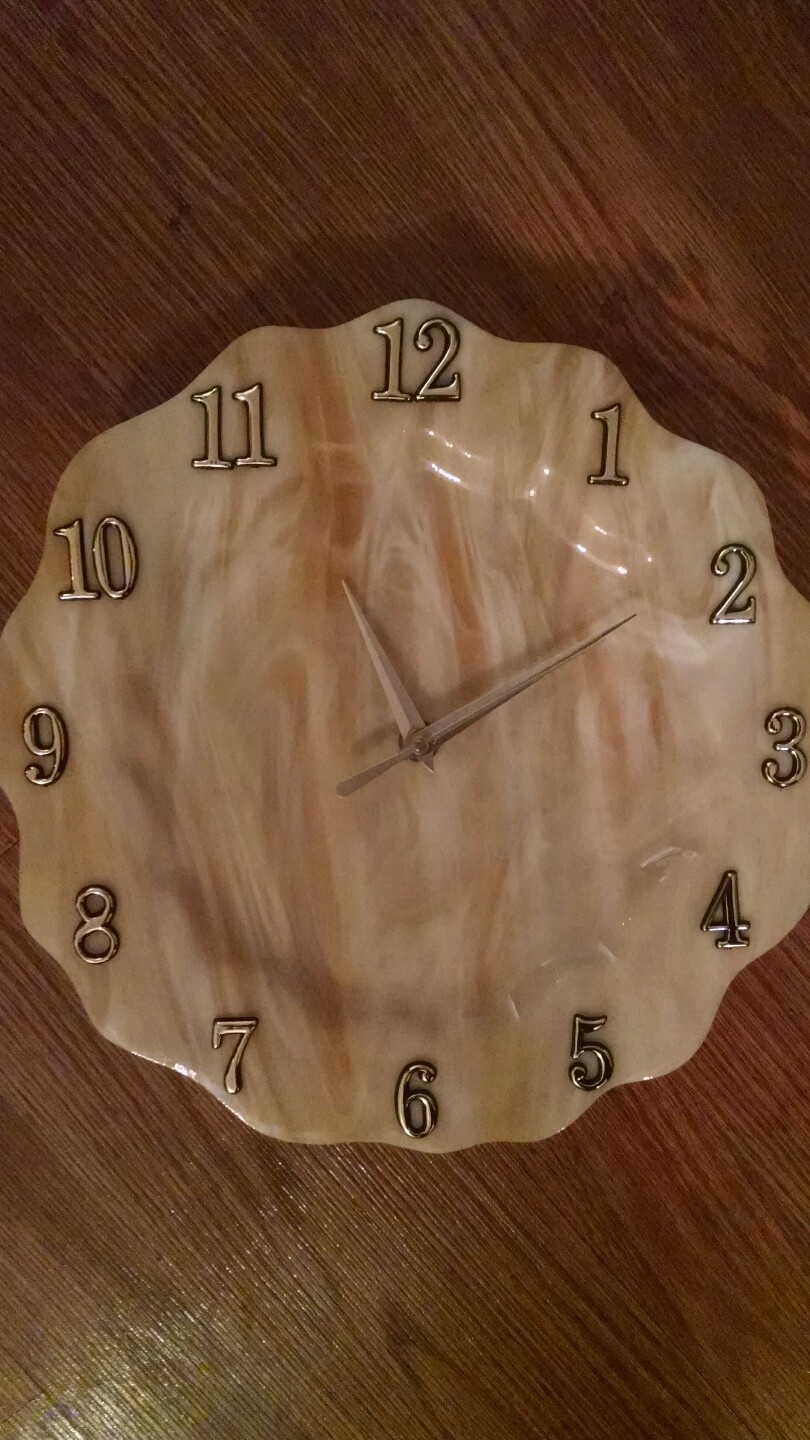 Gorgeous Swirling Tan Clock-Best Gift Ever !! | eBay