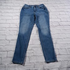 Time and Tru High Rise Curvy Slim Medium Wash Womens Blue Jeans Sz 4