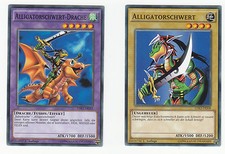 YU-GI-OH 2er Set Alligatorschwert + Alligatorschwert Drache LDK2 Spielset! Set 1