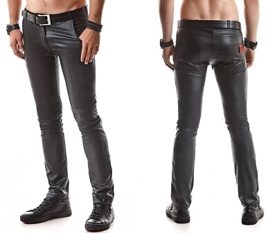REGNES RFP WETLOOK HOSE MATT kunstleder clubwear gothic schwarz