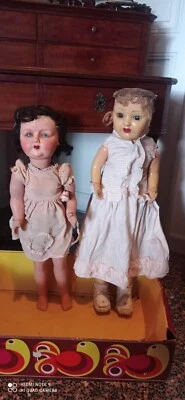 Lot De 2 Poupées Anciennes Années 30 - Photo 1/4
