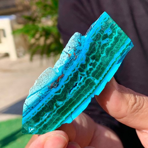 47G Crisocolla Naturale/Malachite Trasparente Grappolo Minerale Obelisco Guarigione - Foto 10 di 15
