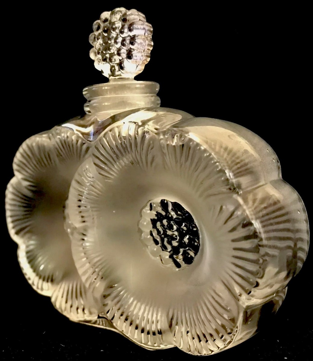 LALIQUE Deux Fleurs/Two Flowers Frosted Crystal Perfume Bottle, 3