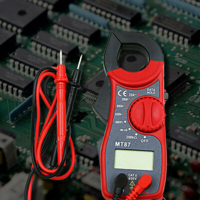 MT-87 Digitale LED Clamp Multimeter Voltmeter Amperemeter Ohmmeter AC/DC Tester