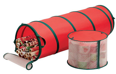 wrapping paper and ribbon organizer