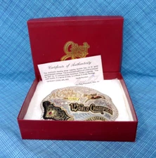 Gist Eddy Akridge Belt Buckle Rodeo Legends Sterling OL #4 LE COA IOB Vtg.MDA002