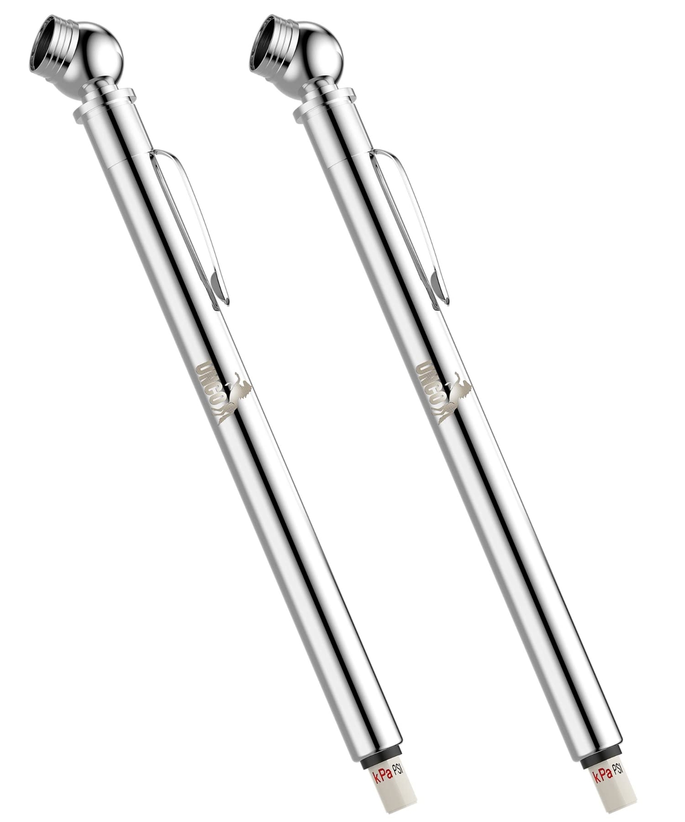 (2-Pk) Unco Car Pencil Tire Pressure Gauge ABS 10-75 Psi PTPG02U210 for