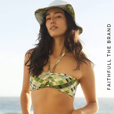 【GLOSSYPAGE】Mix Pattern Halterneck Bikini ★2color Faithfull the Brand NWT Billie Check Plaid Print Halter