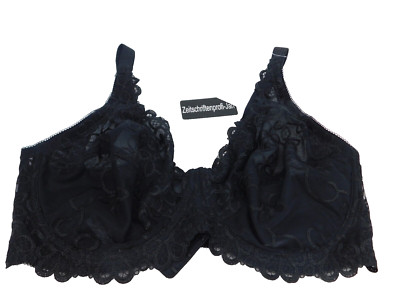Viana Dessous Damen Spitzen BH mit Bügel schwarz Gr.95D