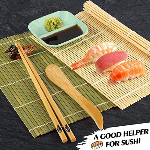 Sushi Making Kit, 28 Pcs Bazooka Maker with Bamboo Rolling Mat, Chopsticks, P... - Picture 2 of 8