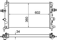 Mahle KüHler WasserküHler Passend FüR Opel Astra G Caravan F35 F48 F08 F67 F69