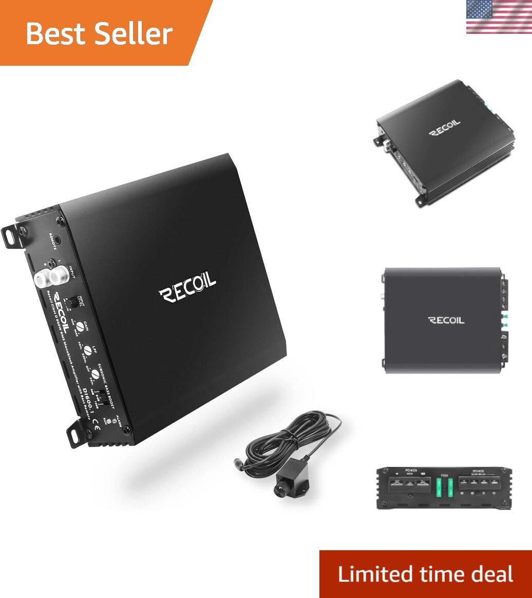 1200W Mosfet Mono Block Car Amplifier for Subwoofer 2 Ohm Stable