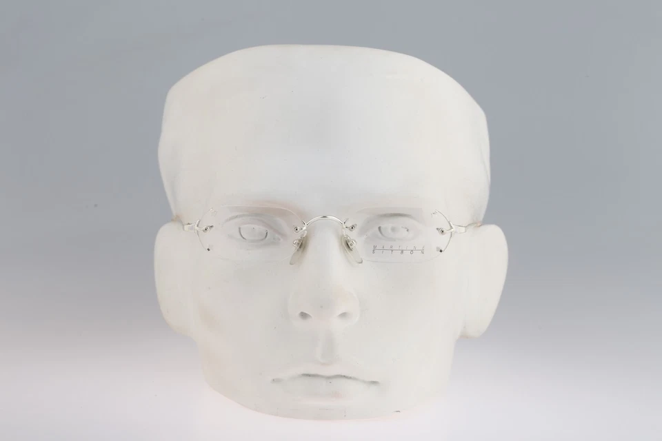 Martine Sitbon 6524 KW, marcos de gafas hexagonales plateados vintage años 90 nuevos de Lote Antiguo Foto 4 de 4