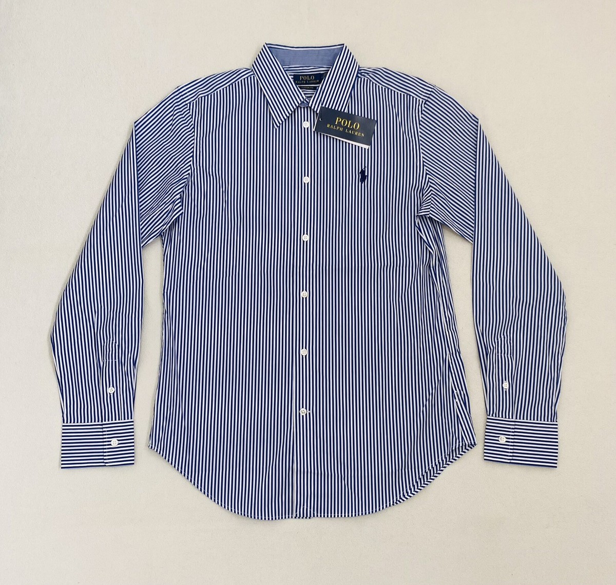 ralph lauren blue striped polo