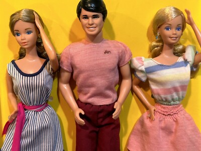 1982 Mattel Barbie & Friends Barbie Ken & PJ Dolls #4431 Very Rare