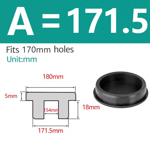 Black Silicone Rubber Round Hole Plugs Blanking End Cap Tube Pipe Insert Bungs - Picture 88 of 94