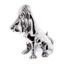 Chrome Basset Hound Hood Ornament - Peterbilt Kenworth Freightliner