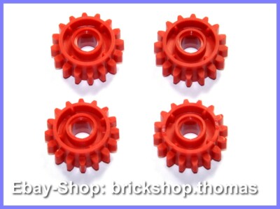 Lego 4 x Technic Zahnrad Kupplung Getriebe rot - 18946 Gear 16 Tooth - NEU / NEW