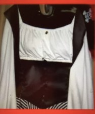 Pirate Ladies Renaissance Vinyl Vest ONLY- Adult Costume Accessory 2X-4X NEW