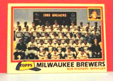 Bob Rodgers Milwaukee Brewers 1981  Autographed on Back of Card