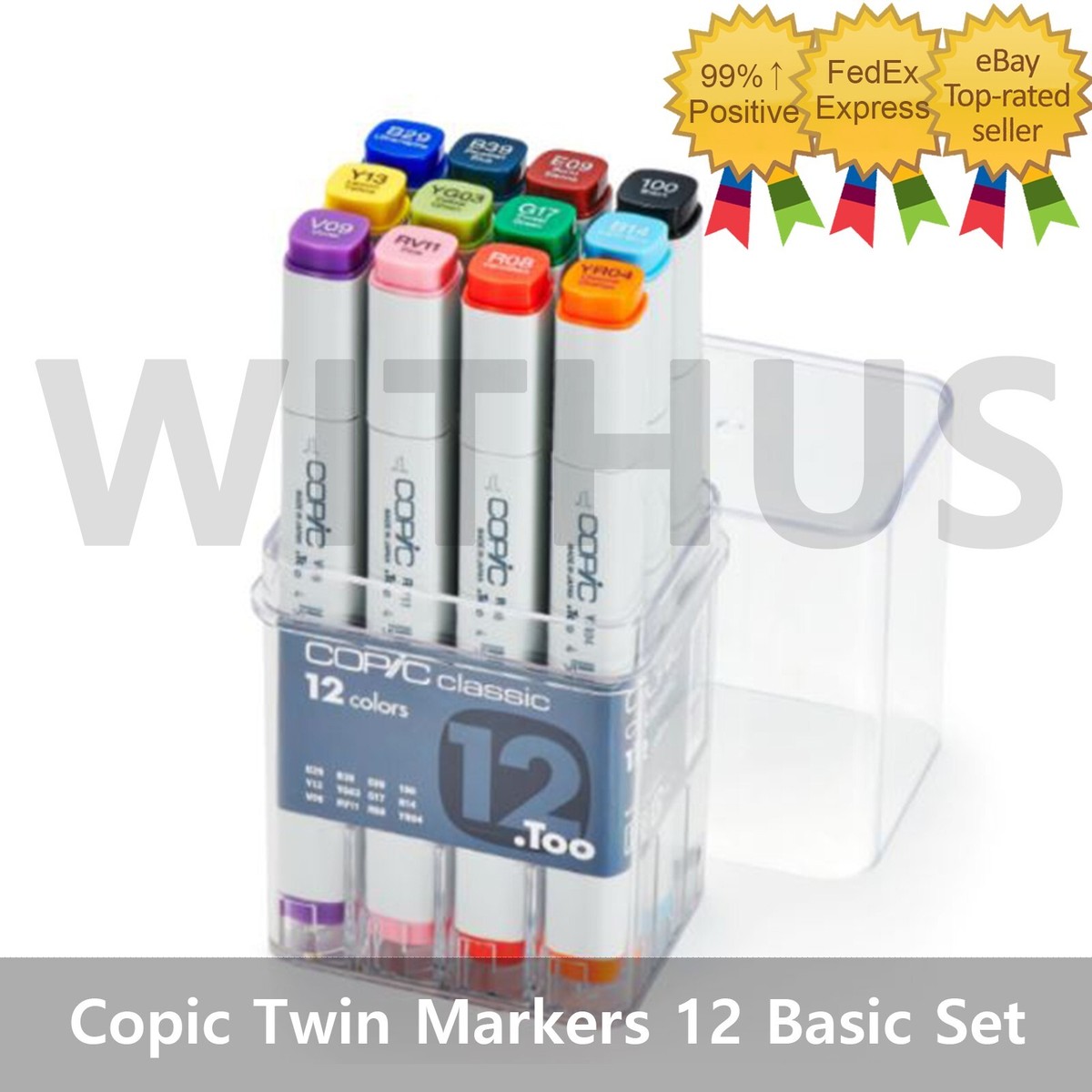 Copic Twin Markers 12 Piece Basic Set - Premium Artist Markers