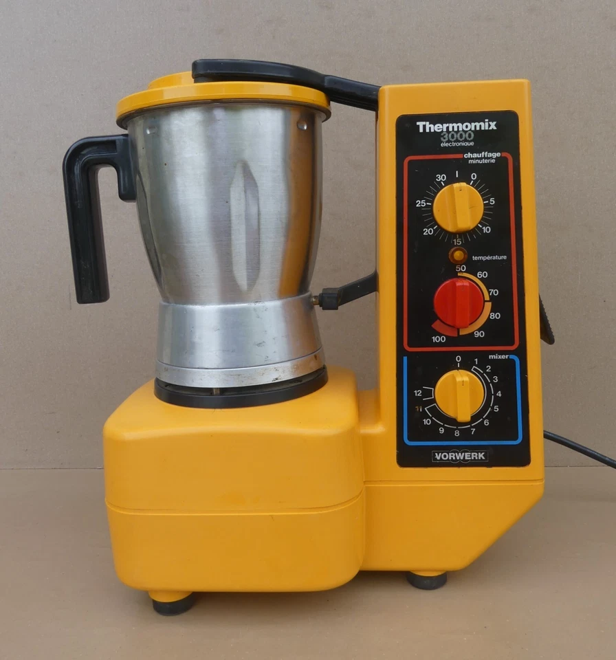 VORWERK THERMOMIX TM 3000 orange mixer chauffant vintage ancien MARCHE cuisine - Photo 2/4