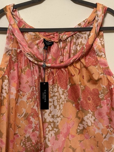 Top donna Talbots taglia 22W floreale senza maniche nuovo con etichetta - Foto 2 di 4