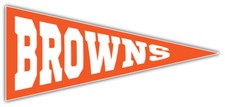 Cleveland Browns Pennant NFL Sport Car Bumper Sticker Decal ''SIZES''