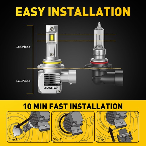 4X AUXITO LED 9005 90W 6000K H11 Head Bulbs Light Low High Beam Replace Halogen - Picture 9 of 12