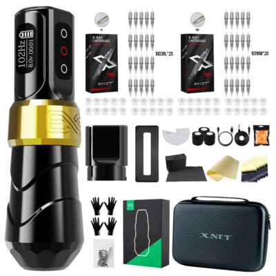 XNET FLUX MAX Wireless Tattoo Machine Kit Rotary Tattoo Pen With