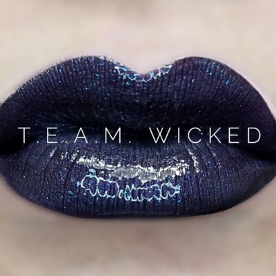 Lipsense Team Wicked NEW Cool Navy Blue Purple Teal Shimmer Liquid Lipstick