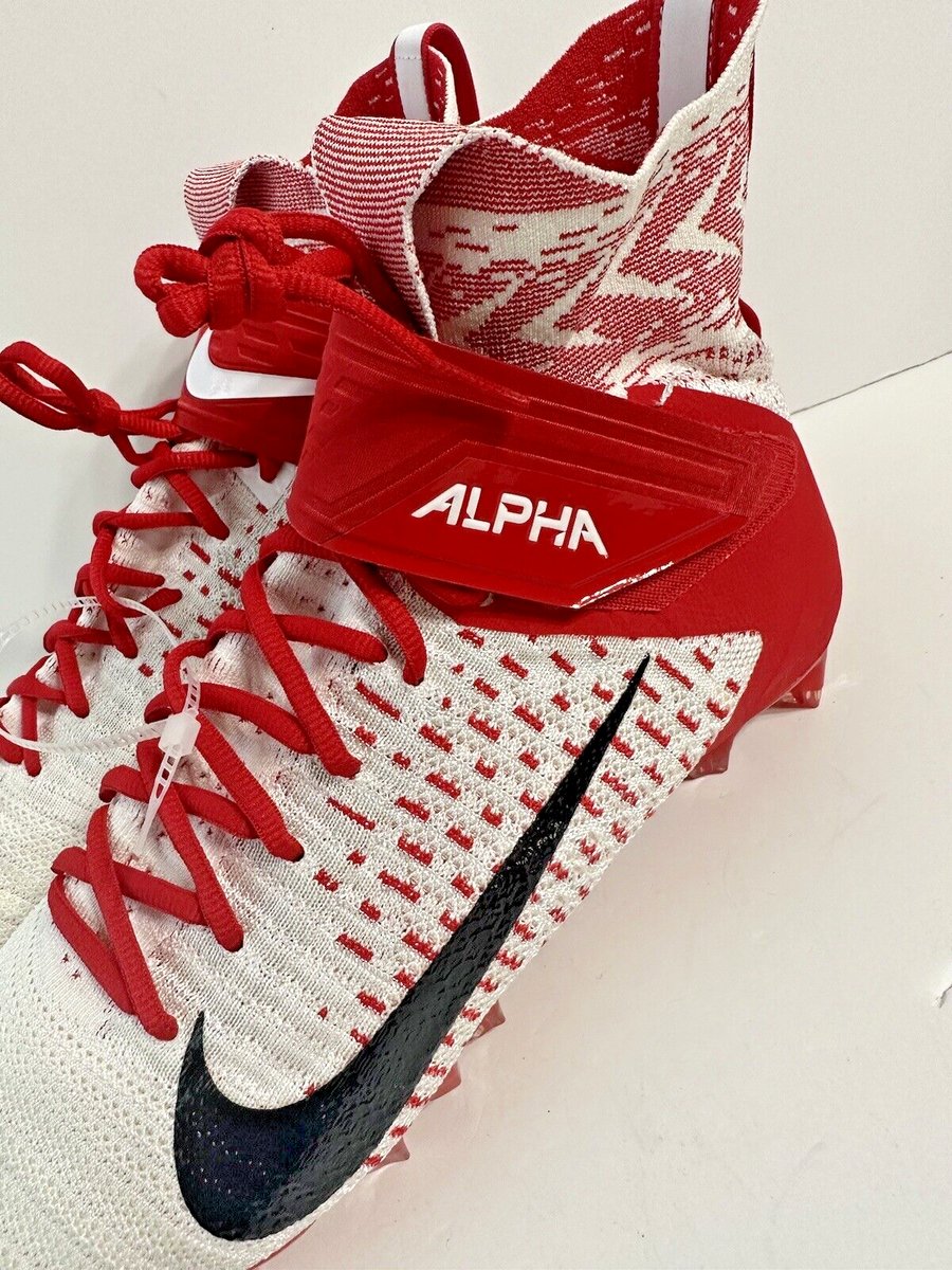 Sz 12.5 Men- RARE Nike Alpha Menace Elite 2 White Red  display picture 1