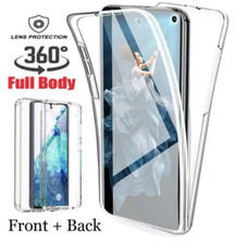 Custodia per Galaxy S23 A13 A53 S22 S20 FE 360 trasparente antiurto ANTERIORE + POSTERIORE cover