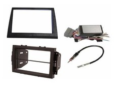 Radio Double Din Dash Kit Bezel Steering Wheel Control Fits 06-07 Jeep Commander