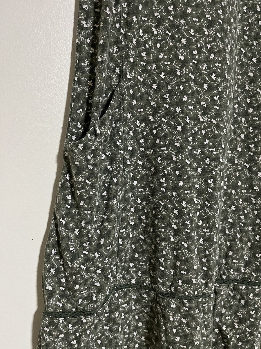 Fat Face Green Floral Dress Size US 2 UK 6 Spring Short Sleeve | eBay