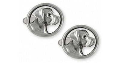 Great Dane Cufflinks Jewelry Sterling Silver Handmade Dog Cufflinks GD11-CL